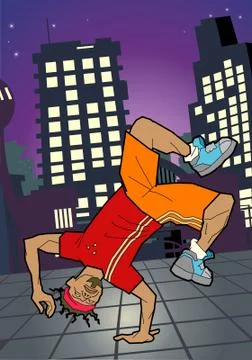 Breakdancer illustration Stock Illustration