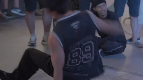 Breakdancer Performing in Phuket Patong at Night Stock Footage 306907480