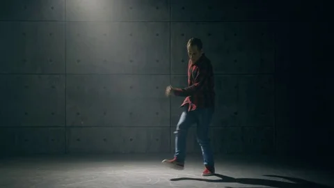 Breakdancer spinning on hands Stock Footage 83452128