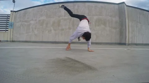Breakdancer on the street, 4k Stock Footage 45089963