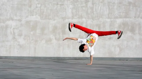 Breakdancer on the street Stock Footage 34961108