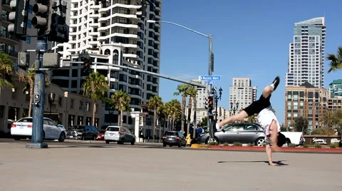 Breakdancer on the street Video stock 40367223