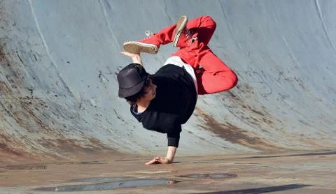 Breakdancer on the street Stock Photos