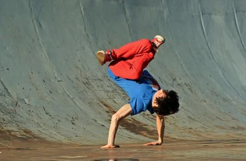 Breakdancer on the street Stock Photos