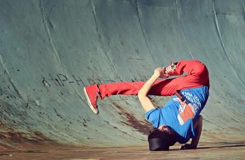 Breakdancer on the street Stock Photos