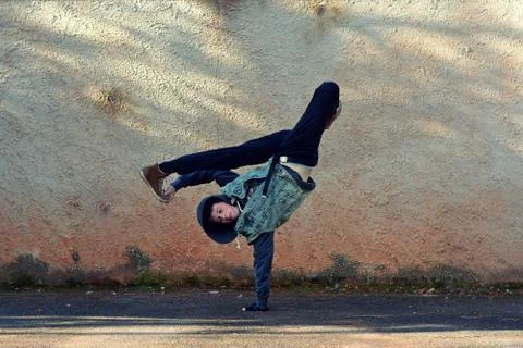 Breakdancer on the street Stock Photos