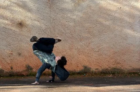 Breakdancer on the street Stock Photos
