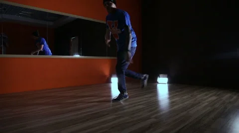 Breakdancing, dancer, dancing in the hall Stock Footage 67644320