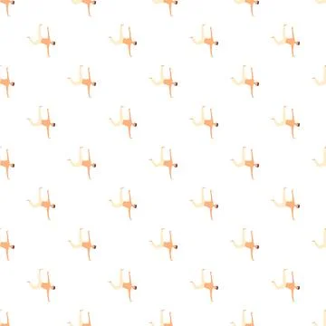 Breakdancing man performing handstand repeating seamless pattern background Illustrazione stock