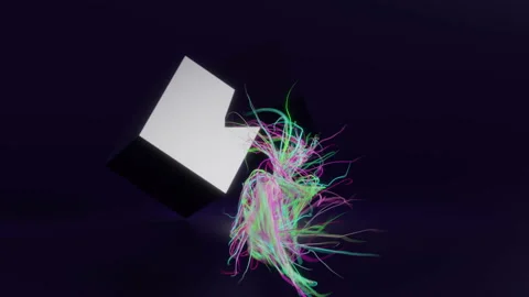 Breakdancing Men Cables Ropes 3d Render Animation VJ Loop 4k Stock Footage 196277593