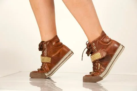 Breakdancing Shoes Studio Stock Photos