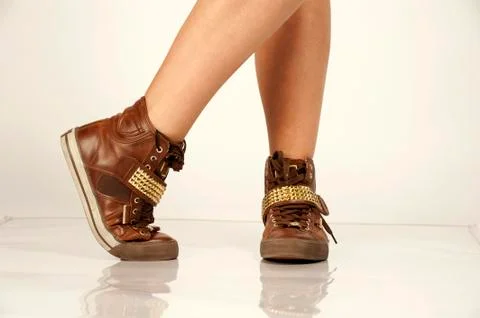 Breakdancing Shoes in Studio Stock Photos