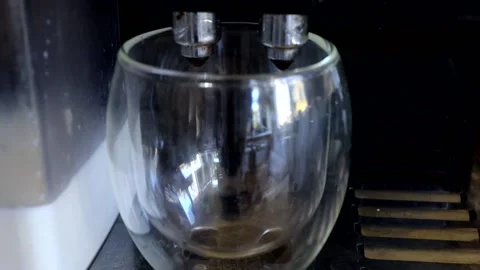 Breakdown of the coffee machine, there is steam. make coffee Stock Footage 219554621
