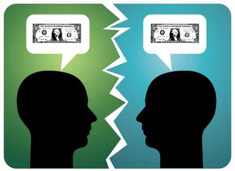 Breakdown in communication Illustrazione stock