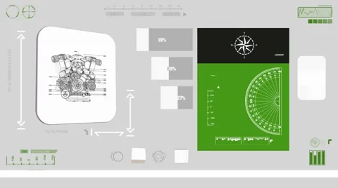 Breakdown Engine - Detail Construction - green 01 Video stock 61826406