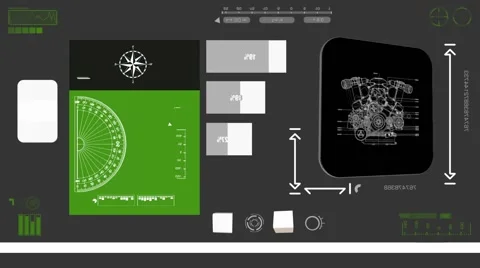 Breakdown Engine - Detail Construction - green 02 Video stock 61826417