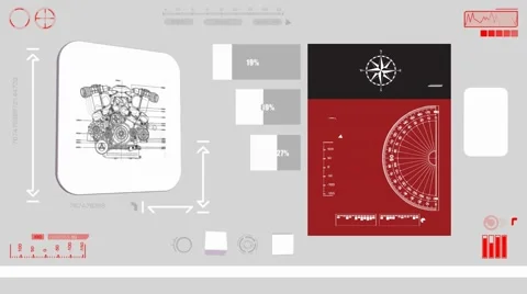 Breakdown Engine - Detail Construction - red 01 Video stock 61826449