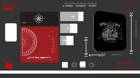 Breakdown Engine - Detail Construction - red 02 Stock Footage 61826456