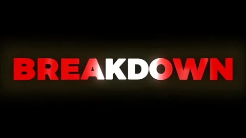 Breakdown Text Animation with Glowing Effect Stock Footage 312861183
