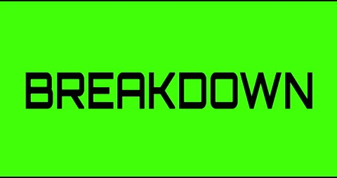 Breakdown text green screen, masked glitched effect. Video stock 132620631