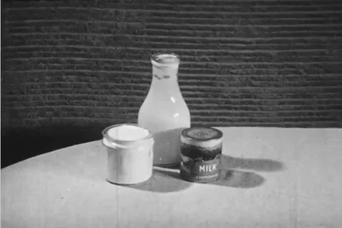A breakdown of what was considered a healthy diet in the 1940s Stock Footage 92635189