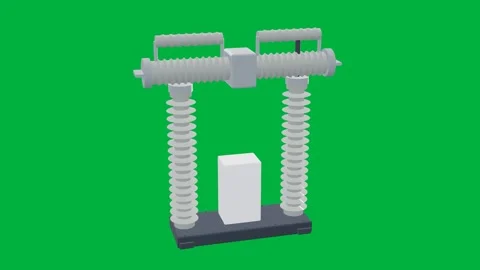 Breaker grid 3d loop green screen Видео 342914160