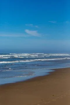 Breakers coming down on Heceta Beach in Florence, Oregon Stock Photos