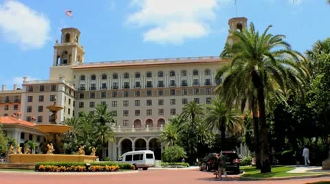 Breakers of Palm Beach Florida front Stock Footage 8986259