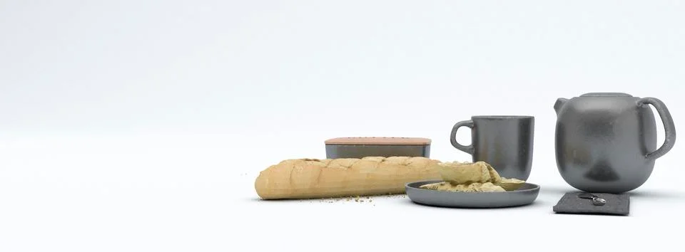 Breakfast and accessories Stock Illustration