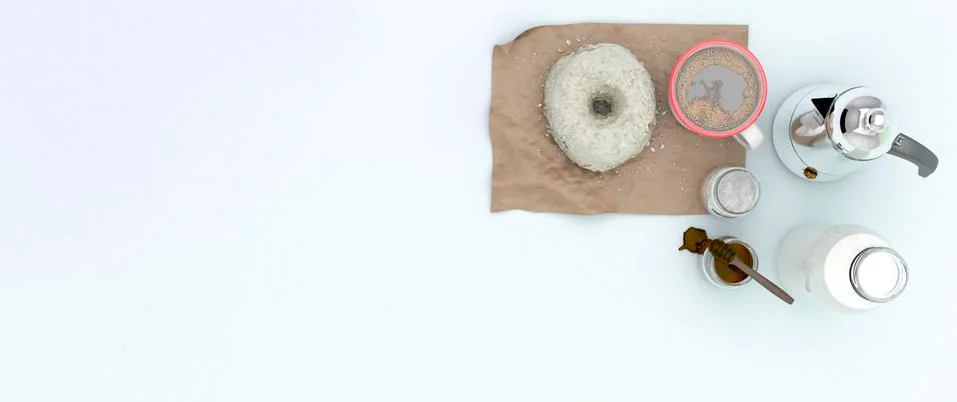 Breakfast and accessories Stock Illustration