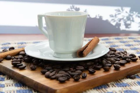 Breakfast and cup Stock Photos