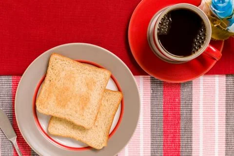 Breakfast Background / Breakfast / Breakfast with Coffee Background Stock Photos