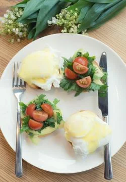 Breakfast as a background. Concept and idea of tasty food Stock Photos