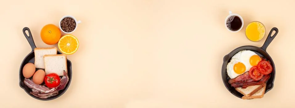 Breakfast background Stock Photos