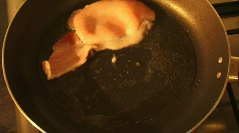 Breakfast bacon2 1080p Video stock 507998