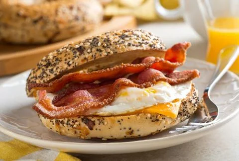 Breakfast Bagel Foto stock
