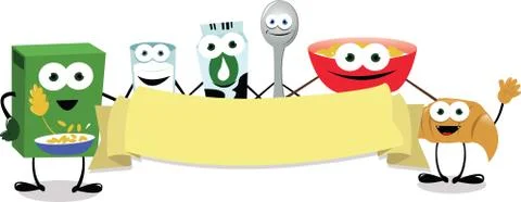 Breakfast banner Stock Illustration