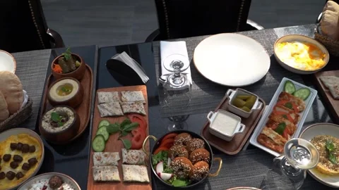 Breakfast Banquet Stock Footage 318303336