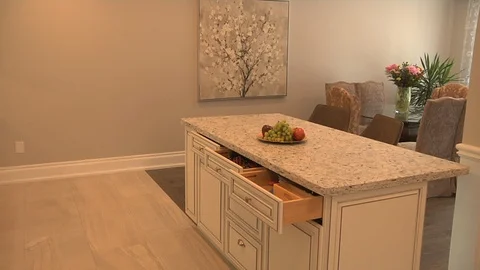 Breakfast Bar With Drawers Stock Footage 111496455