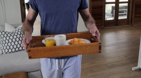 Breakfast in bed Video stock 55654168