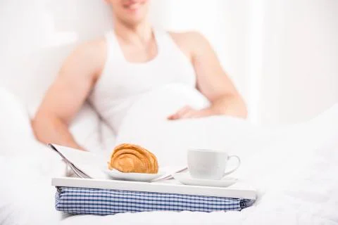 Breakfast in bed Stock Photos