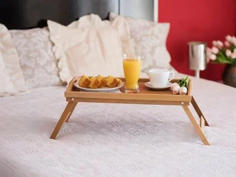 Breakfast in bed Stock Photos