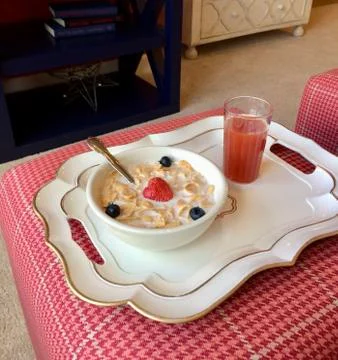 Breakfast in bed Foto stock