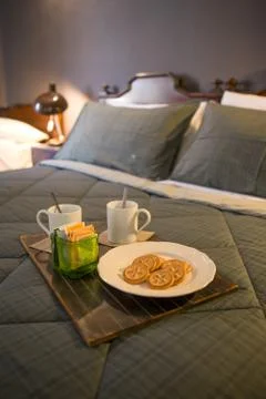 Breakfast in bed Stock Photos