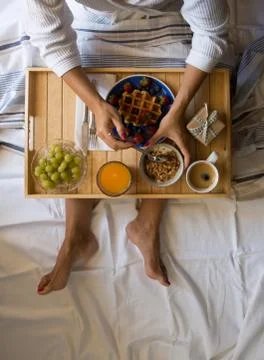 Breakfast in bed Foto stock