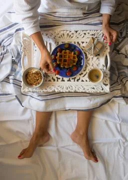 Breakfast in bed Foto stock