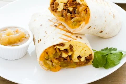 Breakfast borrito Stock Photos