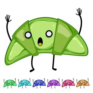 Breakfast bread character cartoon vector graphic Stock Illustration