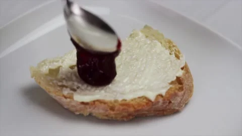 Breakfast with bread Stock Footage 171340829