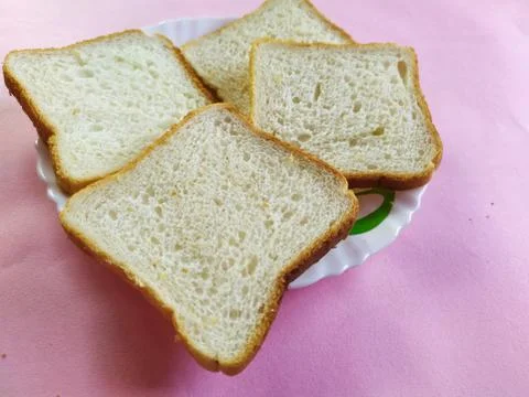 Breakfast bread in a plate Stock Photos